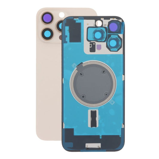 iPhone 16 Pro Max - Rear Housing Glass + Camera Lens + Metal Plate + Magsafe Magnet (Desert Titanium)