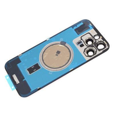 iPhone 16 Pro Max - Rear Housing Glass + Camera Lens + Metal Plate + Magsafe Magnet (Black Titanium)